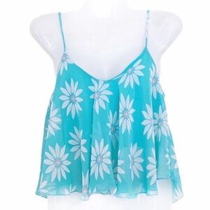Sugarmint Daisy Print Sleeveless Top